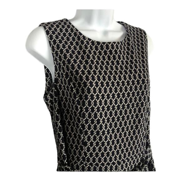 Tommy Hilfiger Rope-Print Belted crop sleevless navy & white Jumpsuit size 8 - Picture 4 of 12